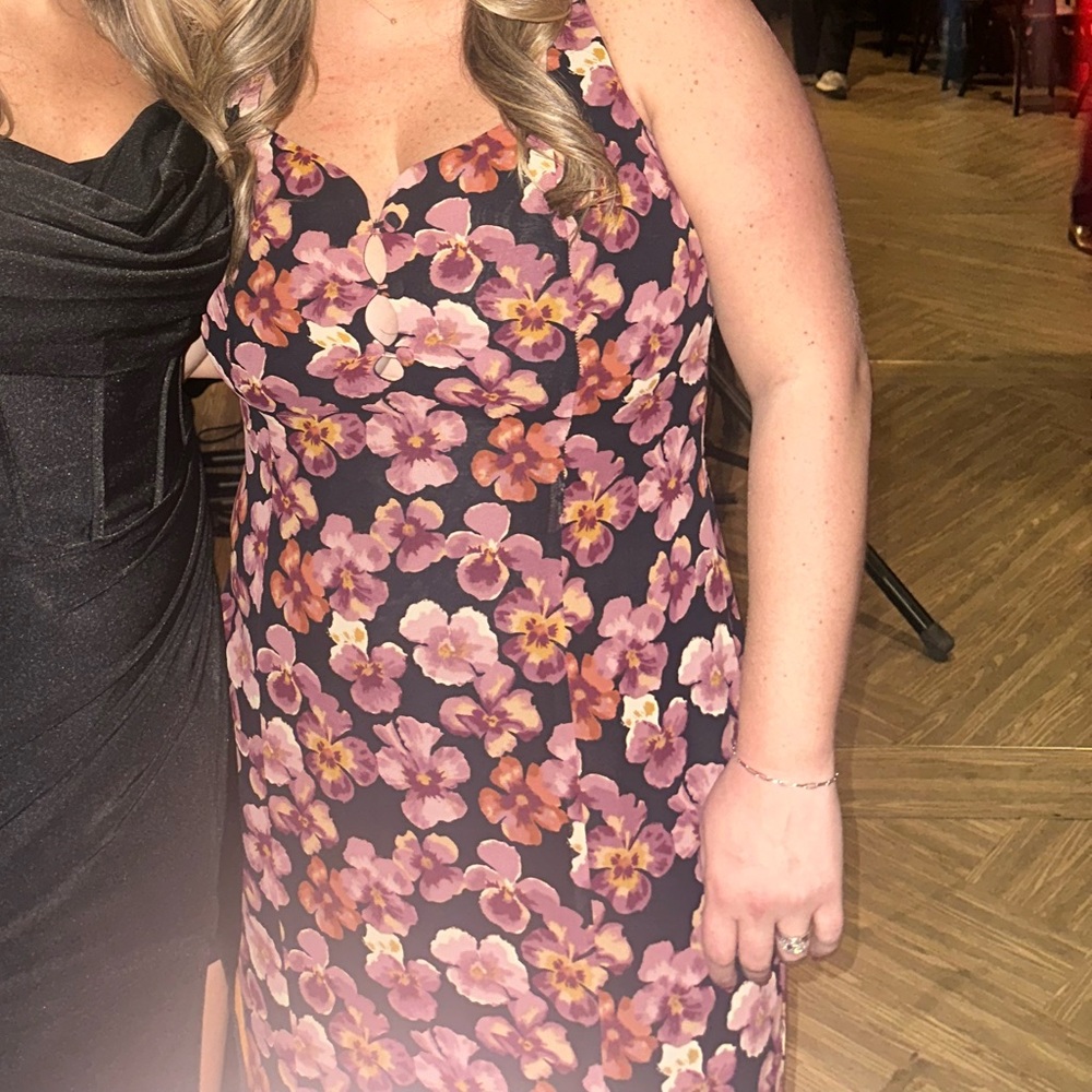 Reformation Pink and Purple Floral Midi Dress - Picture 5 of 6